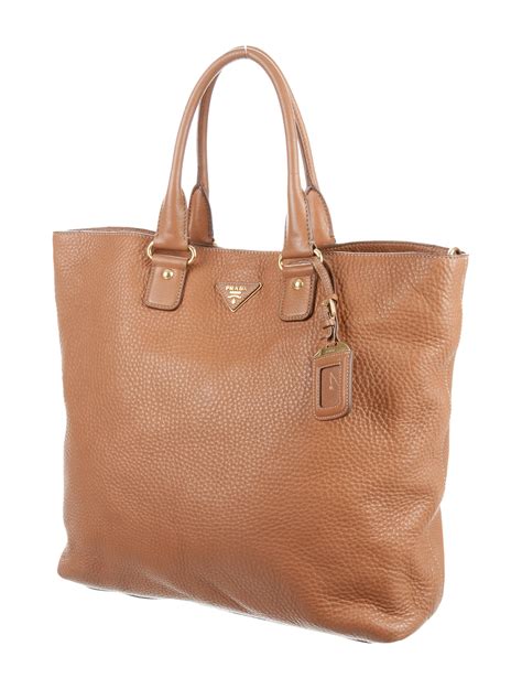 prada pebbled leather vitello daino tote|vitello daino shopping tote foresta.